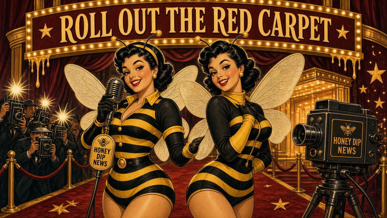 Honey Dip News starlet reporters roll out the red carpet for the 2027 AVN Awards