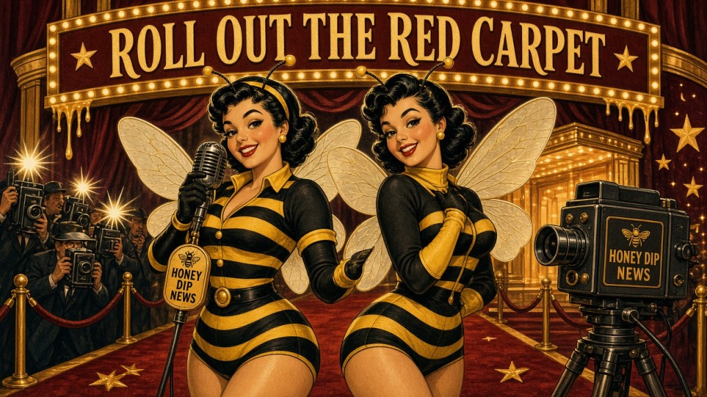Honey Dip News starlet reporters roll out the red carpet for the 2027 AVN Awards